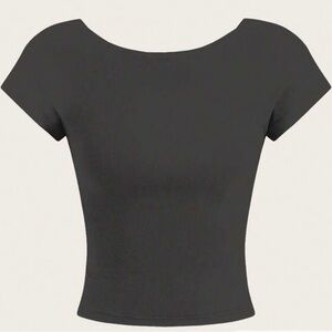 Gray Backless Women's Top